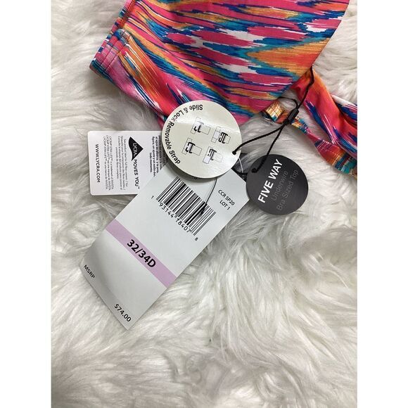 COCO REEF FIVE WAY BRA SIZED UNDERWIRE BIKINI TOP. 32/34D - Picture 16 of 16